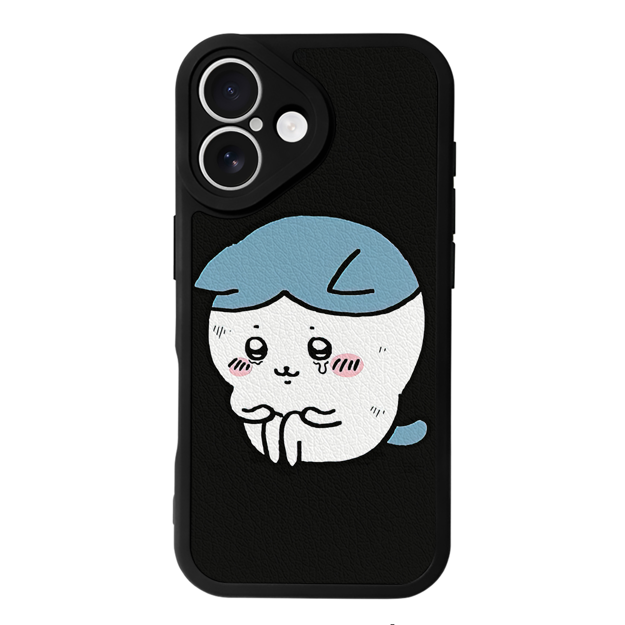 （画像用） ちいかわ ハチワレ Chii-kawa hachiware 【iPhone 16シリーズ対応】シリコンスマホケース（レザー調） 材質：シリコン